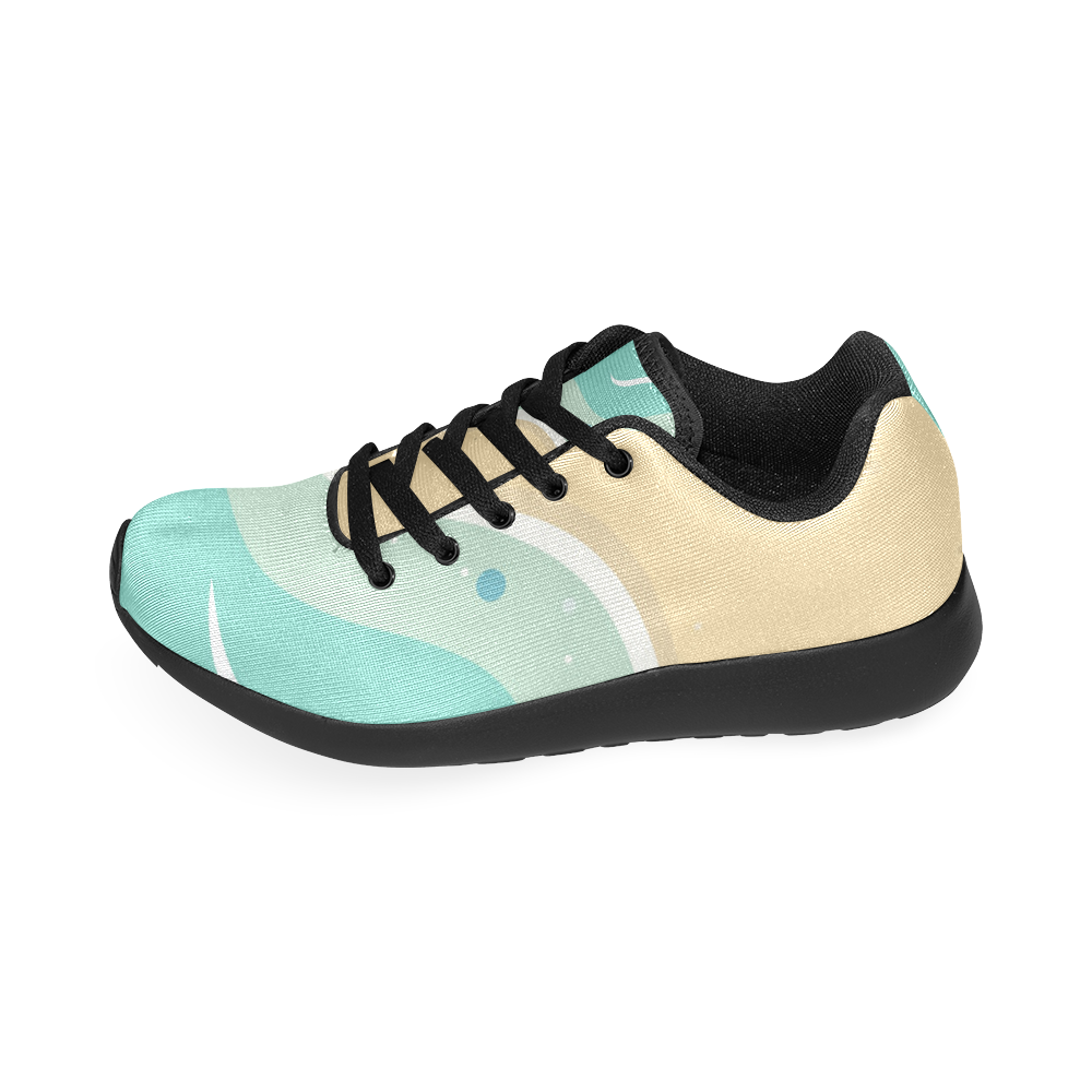 Running shoes sea blue gold Women’s Running Shoes (Model 020)