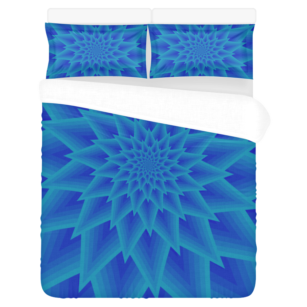 Royal blue ancient star 3-Piece Bedding Set