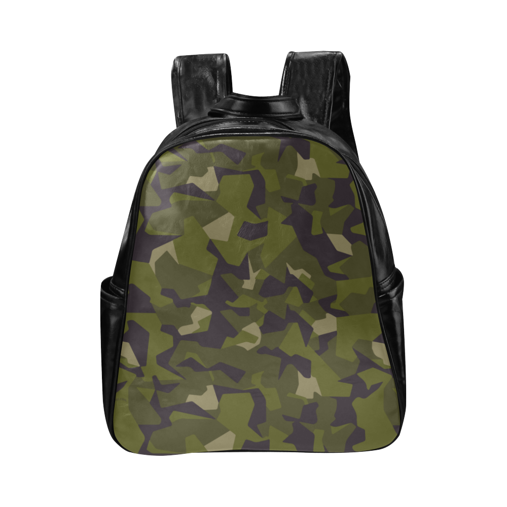 Swedish M90 woodland camouflage Multi-Pockets Backpack (Model 1636)