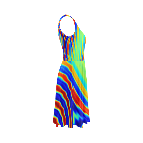 Rainbow Sleeveless Ice Skater Dress (D19)