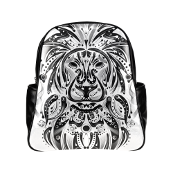 tribal lion Multi-Pockets Backpack (Model 1636)
