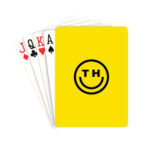 THC FACE LOGO YELLOW CARDS Playing Cards 2.5"x3.5"