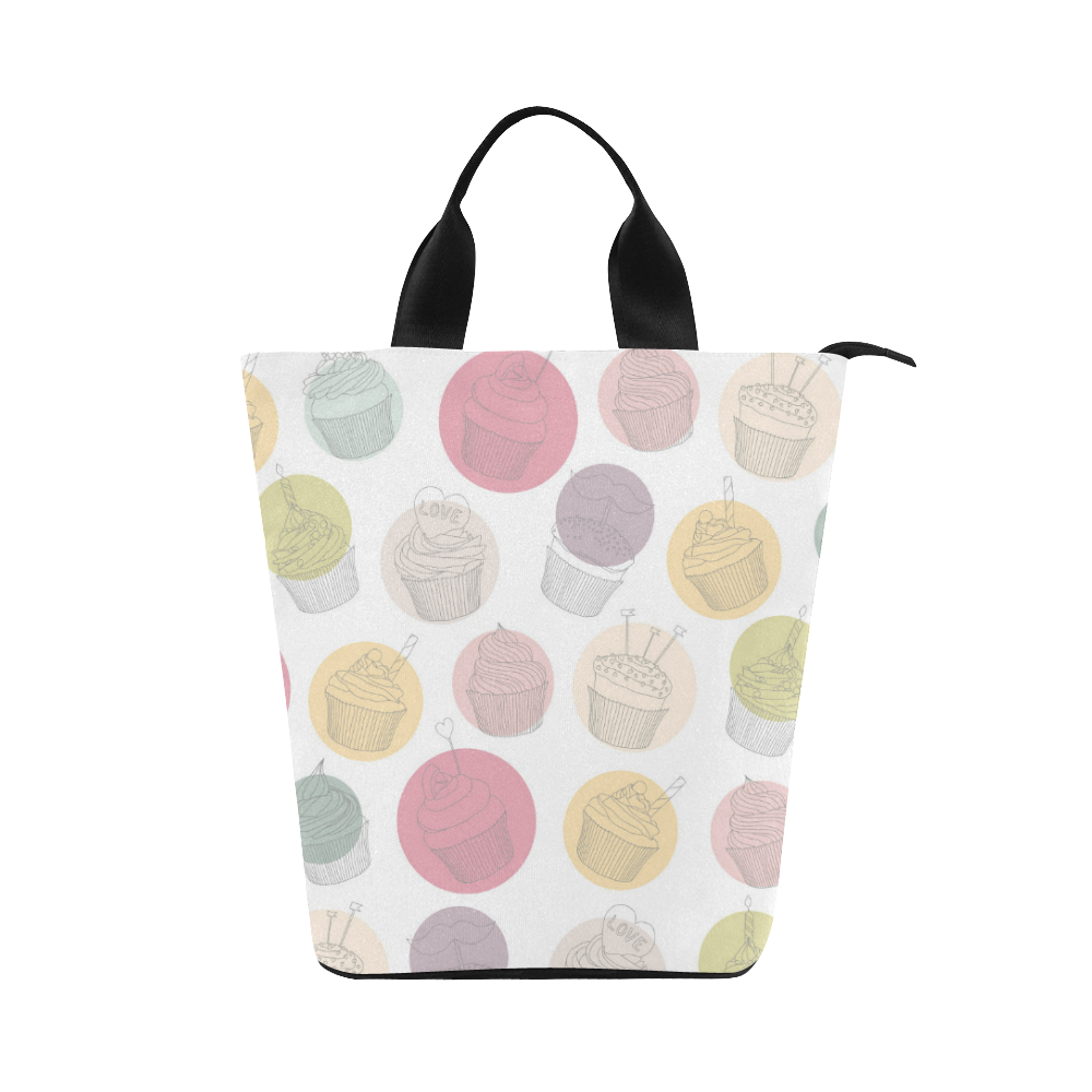Colorful Cupcakes Nylon Lunch Tote Bag (Model 1670)