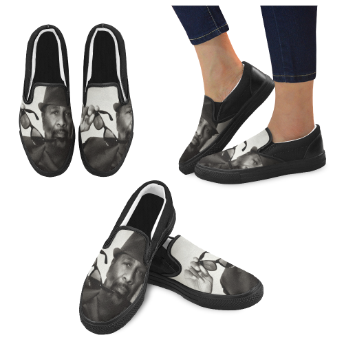 WB Photo1 Women's Unusual Slip-on Canvas Shoes (Model 019)