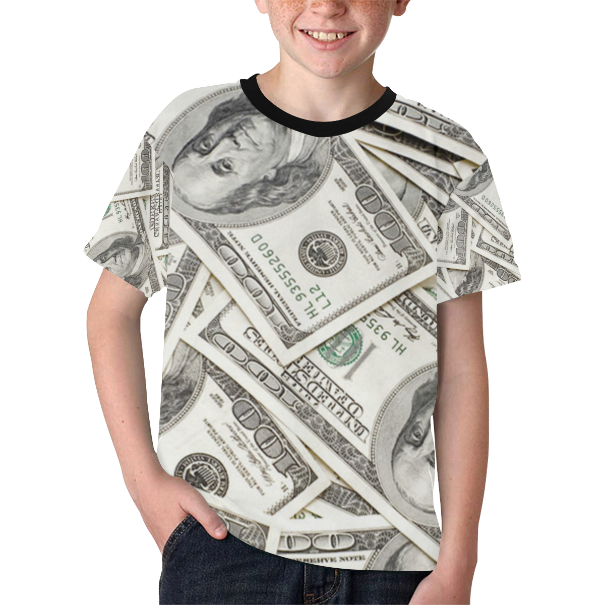 Big Money Kids' All Over Print T-shirt (Model T65)