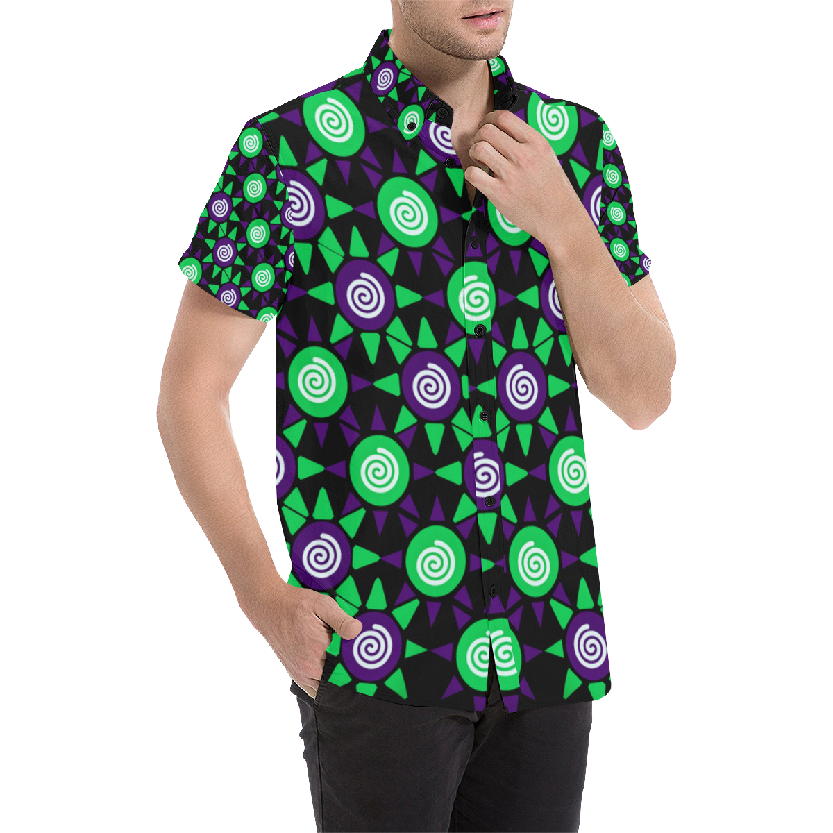 The Candy Shoppe collection Men's All Over Print Short Sleeve Shirt (Model T53)