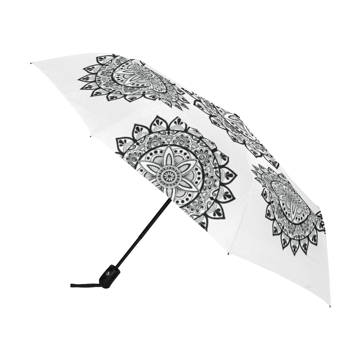 black mandala umbrella Anti-UV Auto-Foldable Umbrella (U09)