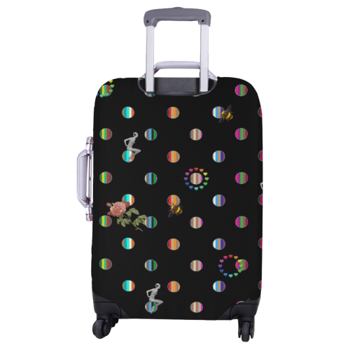 Rainbow Polka Luggage Cover/Large 26"-28"