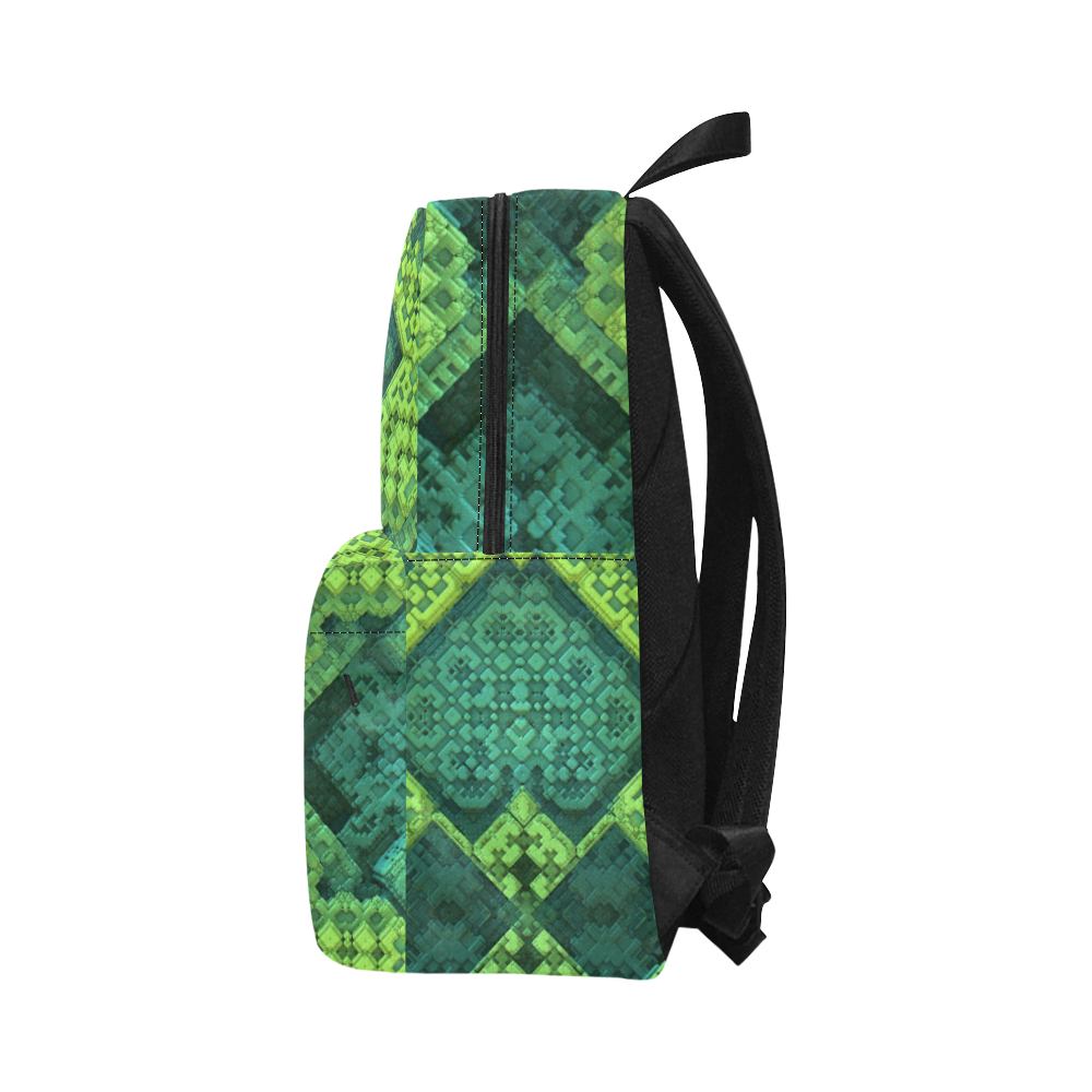 Green Theme 3D Mosaic Unisex Classic Backpack (Model 1673)