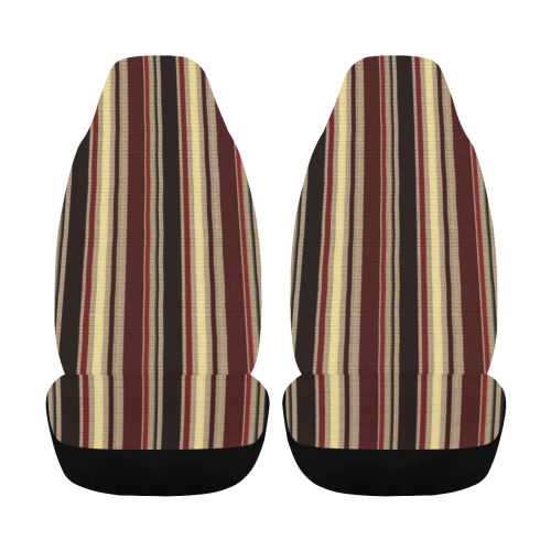 Dark textured stripes Car Seat Cover Airbag Compatible (Set of 2)