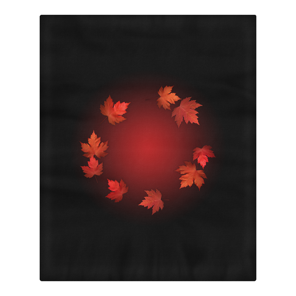Autumn Canada Maple Leaves 3-Piece Bedding Set