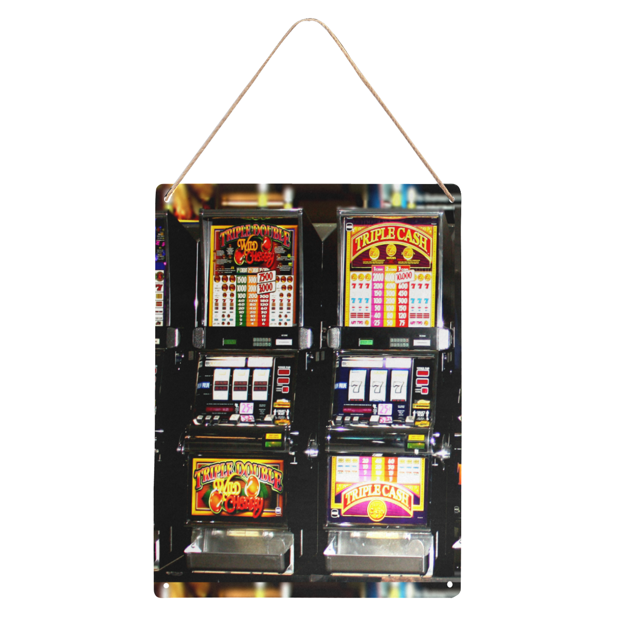 Lucky Slot Machines - Dream Machines Metal Tin Sign 12"x16"
