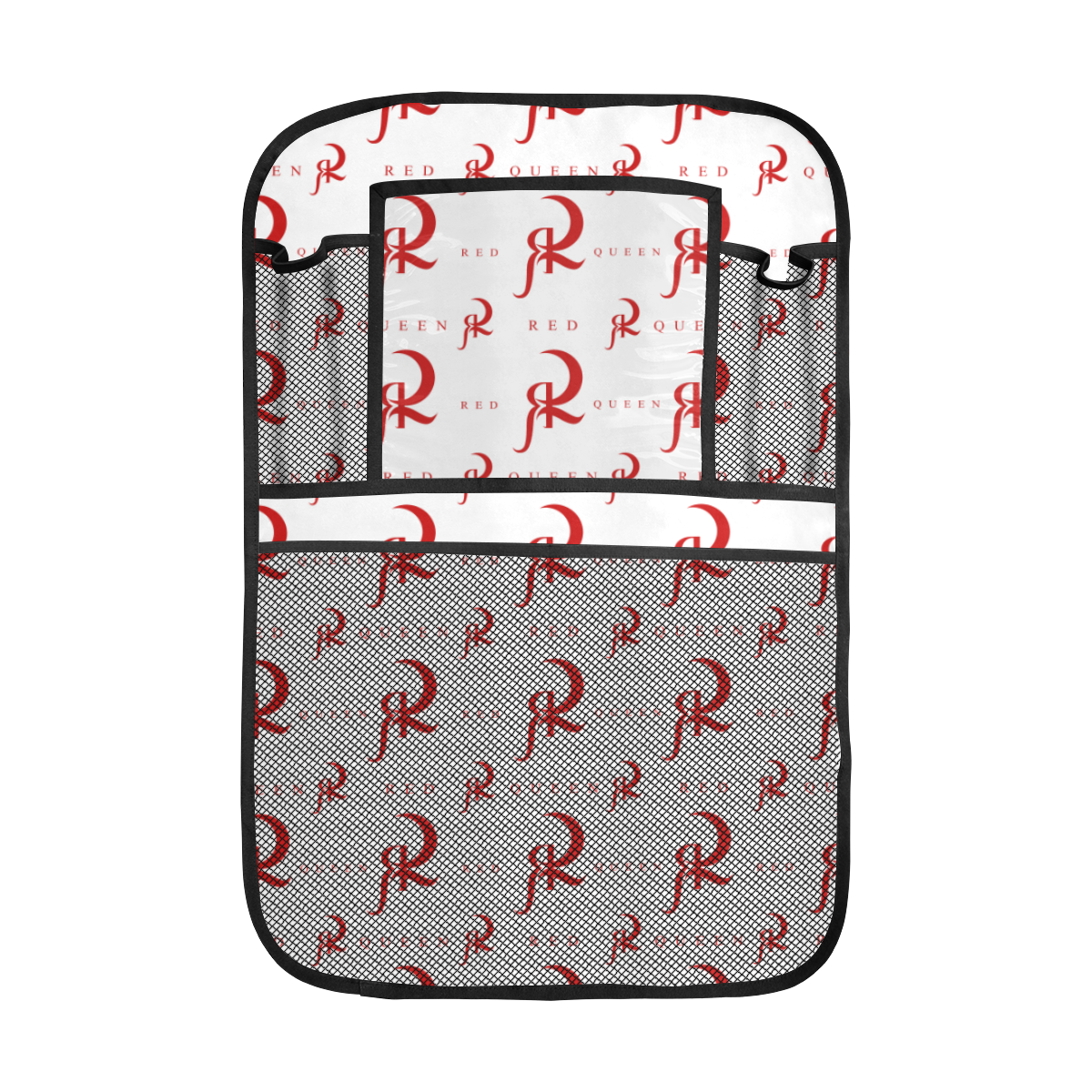 RED QUEEN RED & WHITE PATTERN ALL OVER Car Seat Back Organizer (2-Pack)