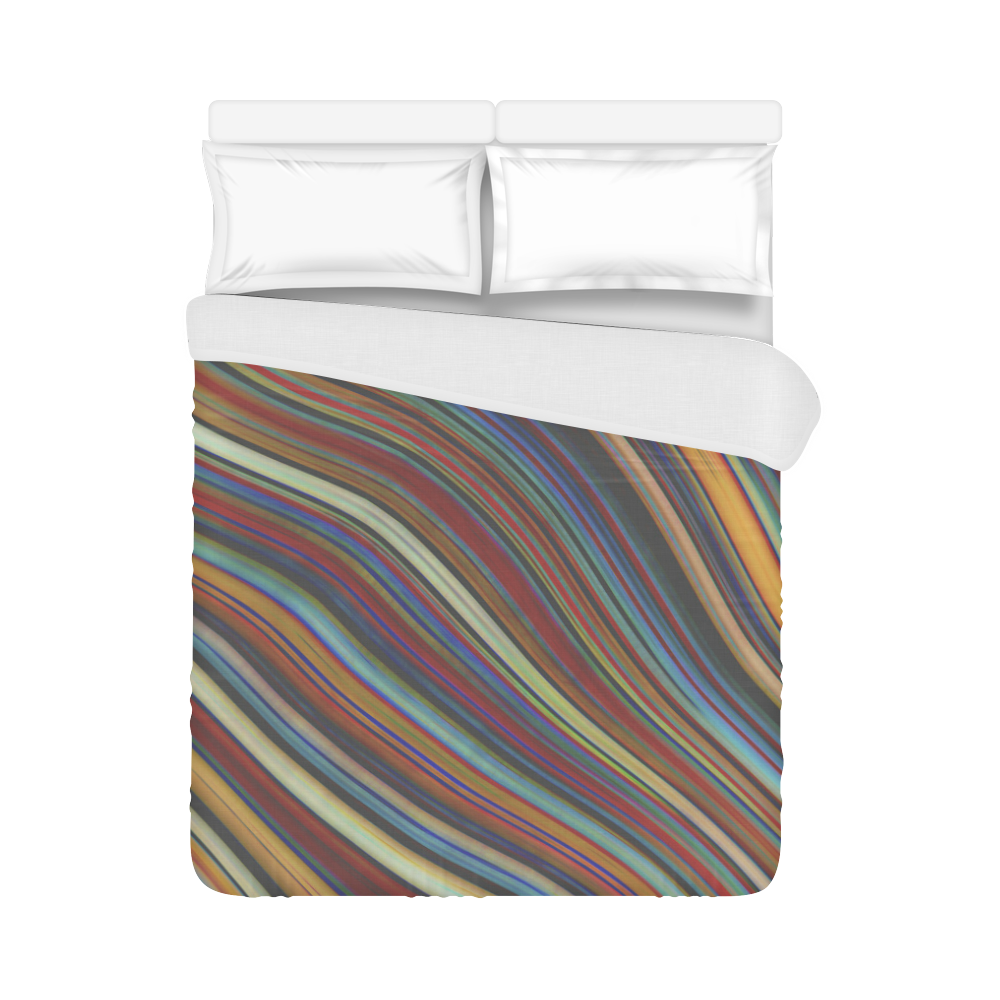 Wild Wavy Lines 21 Duvet Cover 86"x70" ( All-over-print)