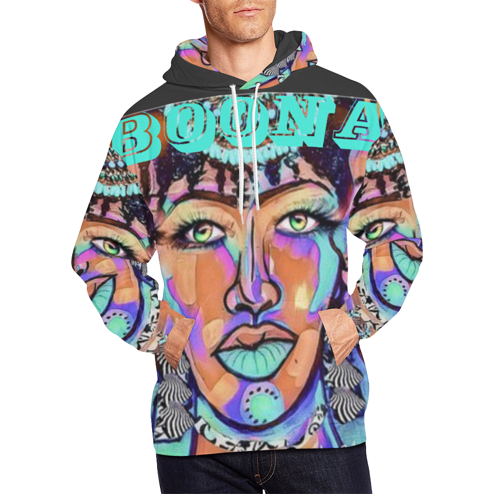 bluupace BOONA HOODIE TURQ All Over Print Hoodie for Men (USA Size) (Model H13)