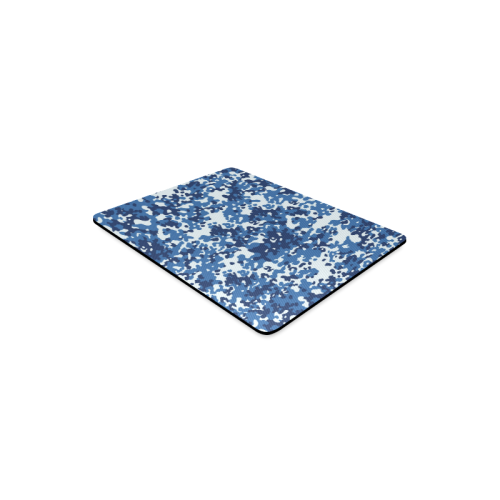 Digital Blue Camouflage Rectangle Mousepad