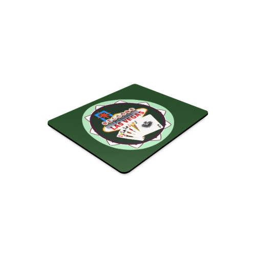 LasVegasIcons Poker Chip - Poker Hand on Green Rectangle Mousepad