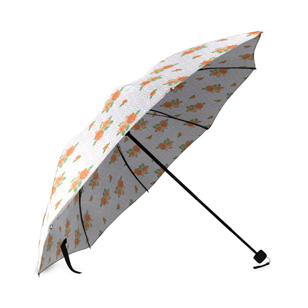 Roses and Pattern 1A by JamColors Foldable Umbrella (Model U01)