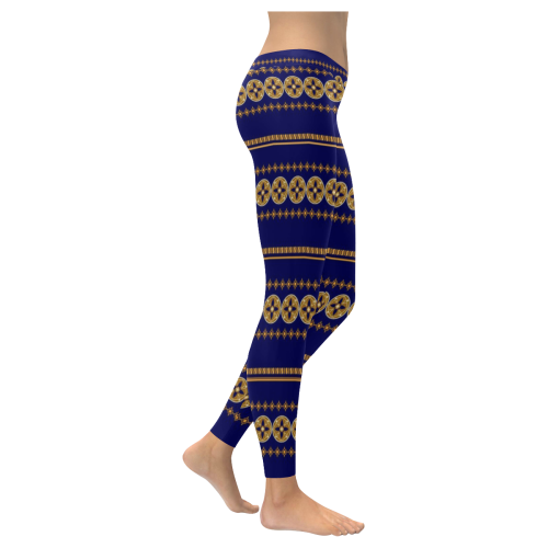 Asian Patterns Women's Low Rise Leggings (Invisible Stitch) (Model L05)