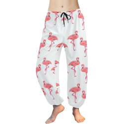 Classic Pink Flamingo Pattern Women's All Over Print Harem Pants (Model L18)