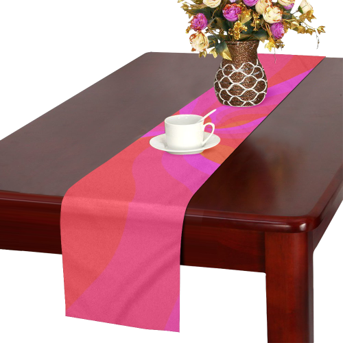 Pink waves Table Runner 14x72 inch