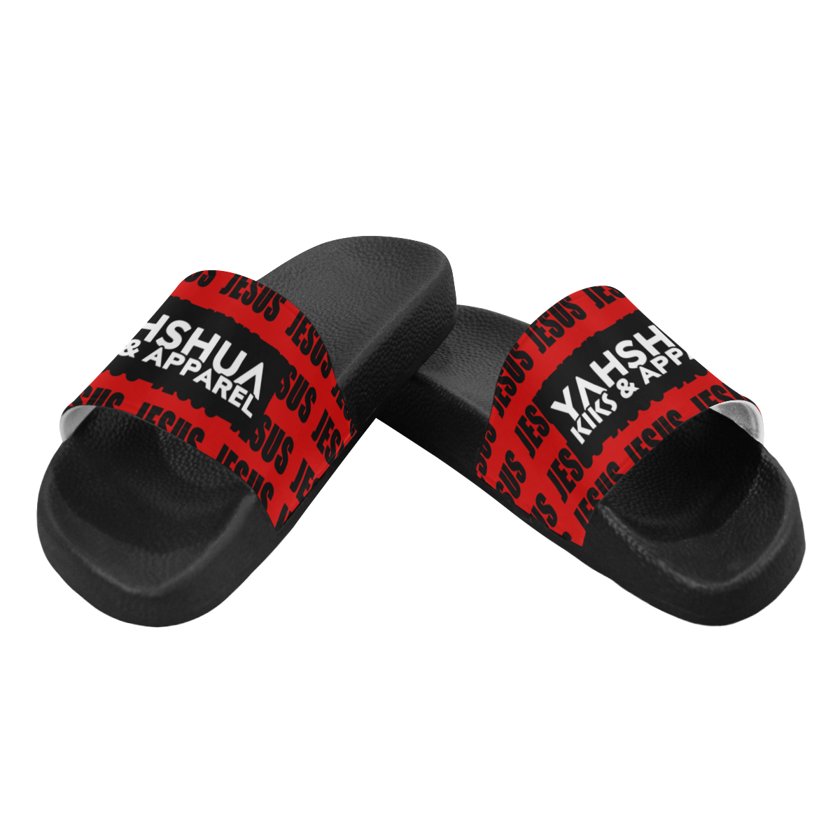 Jesus Slides (Red) Women's Slide Sandals (Model 057)