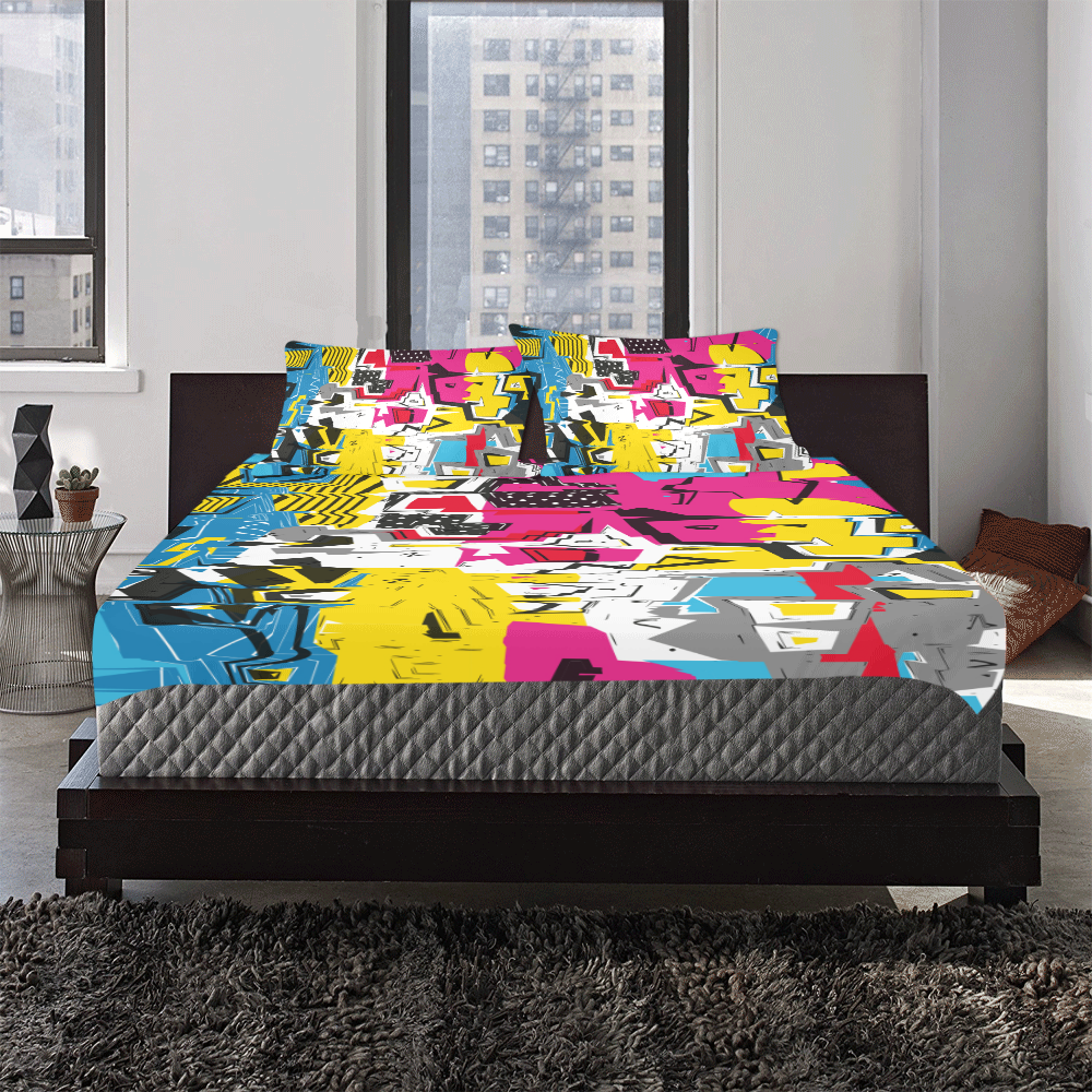 Distorted shapes 3-Piece Bedding Set