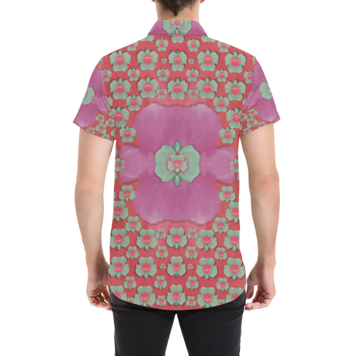fantasy flowers in everything Men's All Over Print Short Sleeve Shirt (Model T53)