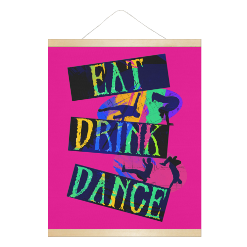 Break Dancing Colorful / Pink Hanging Poster 16"x20"