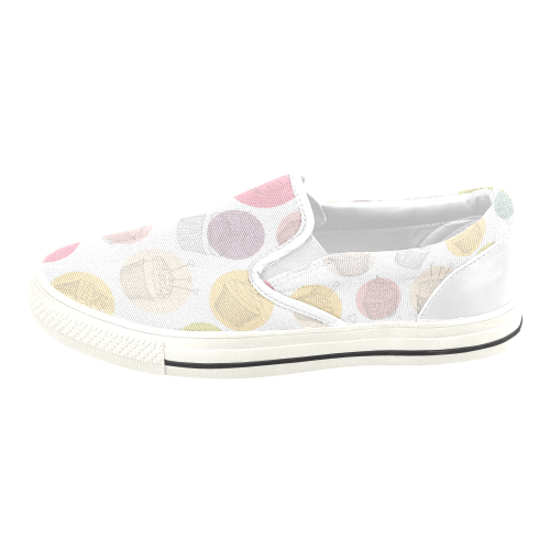 Colorful Cupcakes Slip-on Canvas Shoes for Kid (Model 019)