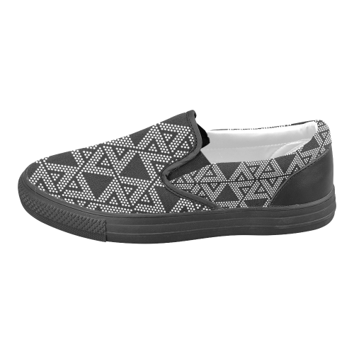 Polka Dots Party Women's Unusual Slip-on Canvas Shoes (Model 019)