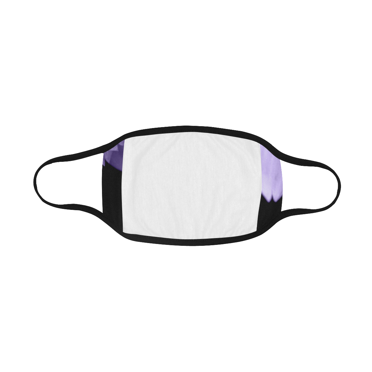 Ultra violet purple flower petals black Mouth Mask