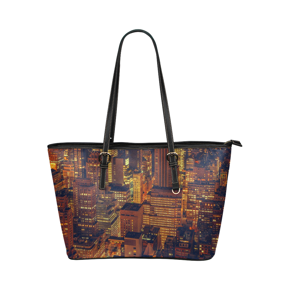 NYC LARGE Leather Tote Bag/Small (Model 1651)