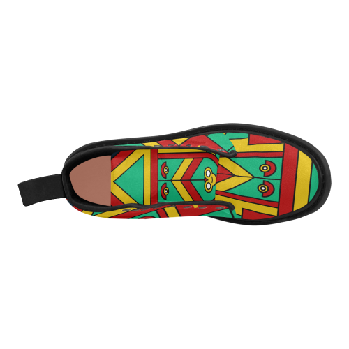 Aztec Spiritual Tribal Martin Boots for Women (Black) (Model 1203H)