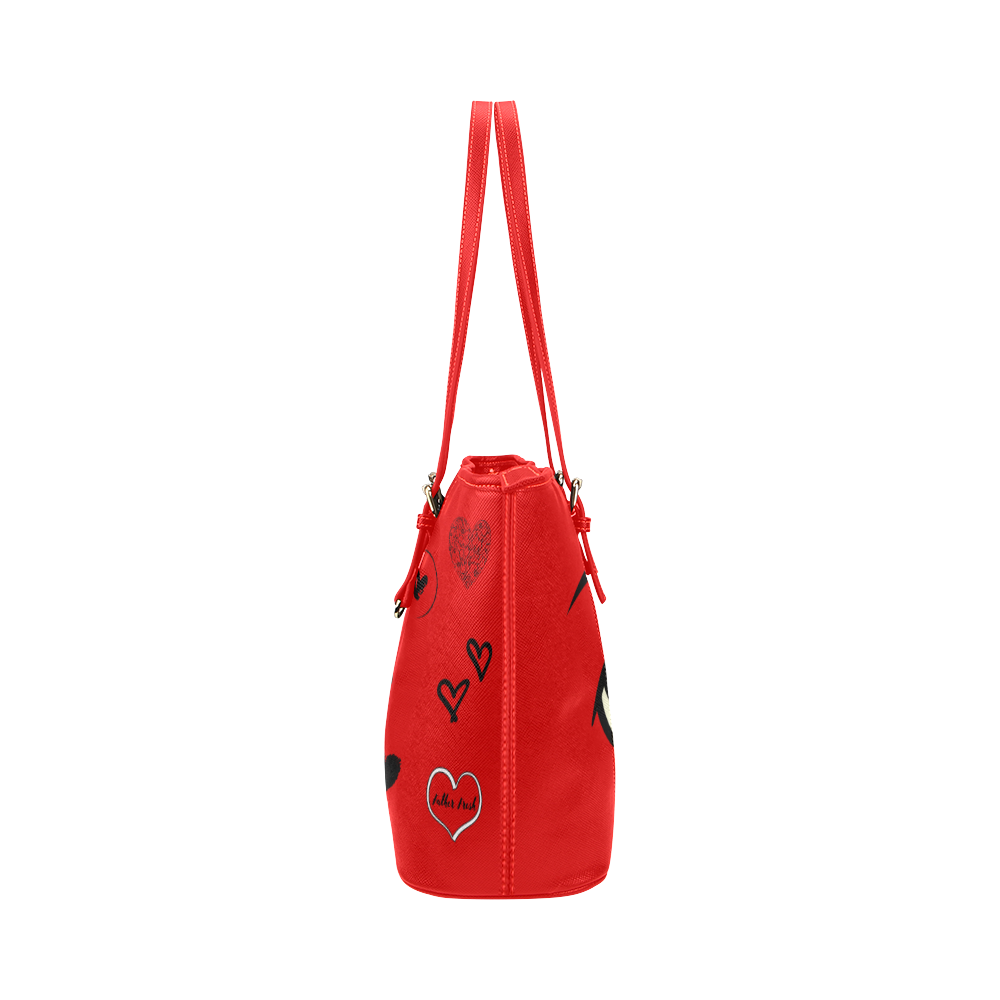 FF 'Walking Memorial' Red Leather Tote Bag/Large (Model 1651)