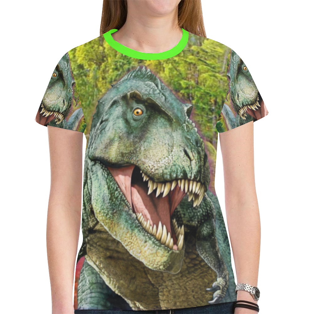 Dinosaur New All Over Print T-shirt for Women (Model T45)