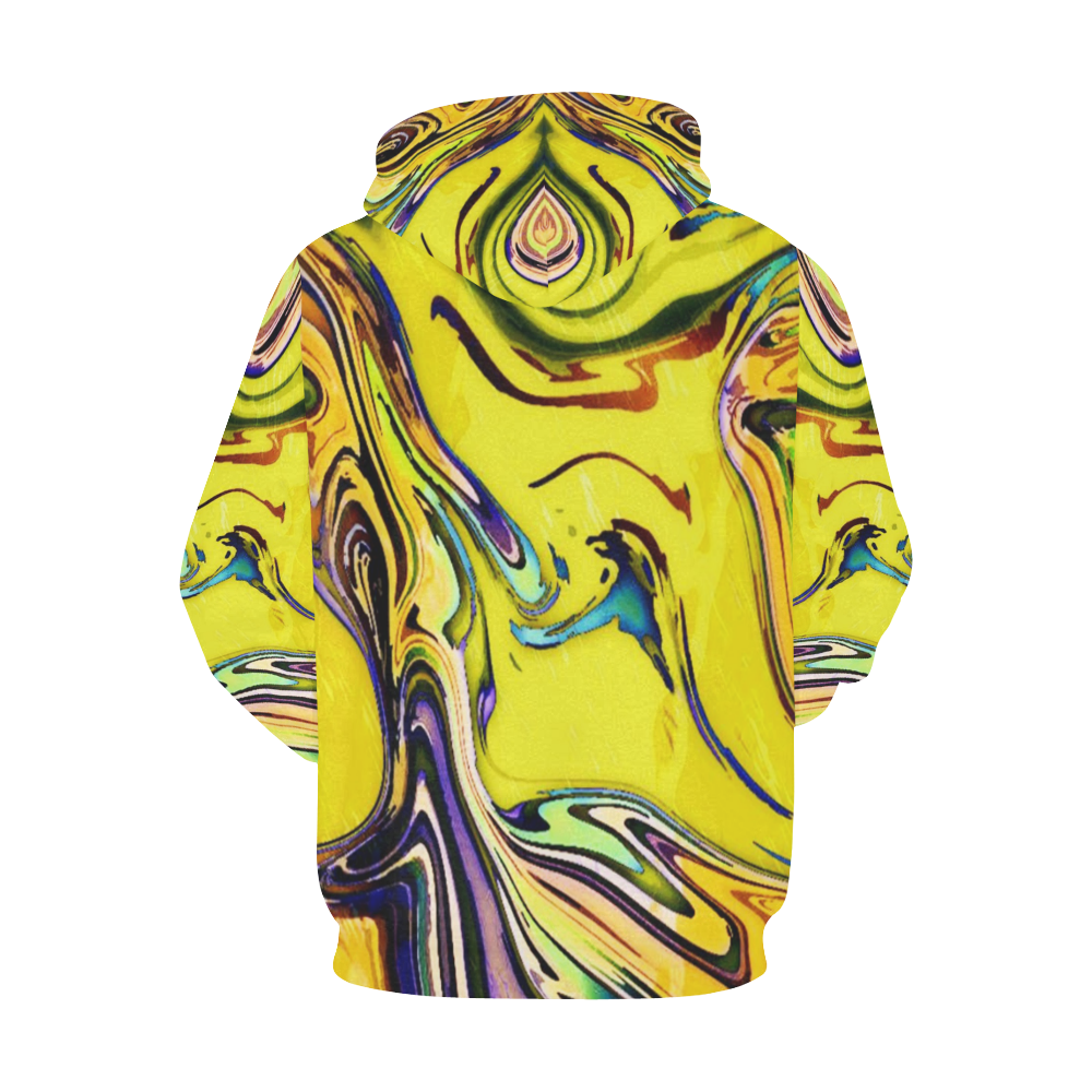 Yellow marble All Over Print Hoodie for Men/Large Size (USA Size) (Model H13)