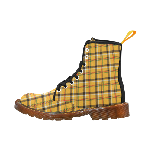 Yellow Tartan (Plaid) Martin Boots For Women Model 1203H