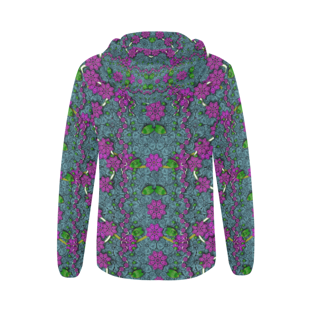 the most beautiful flower forest on earth All Over Print Full Zip Hoodie for Women (Model H14)