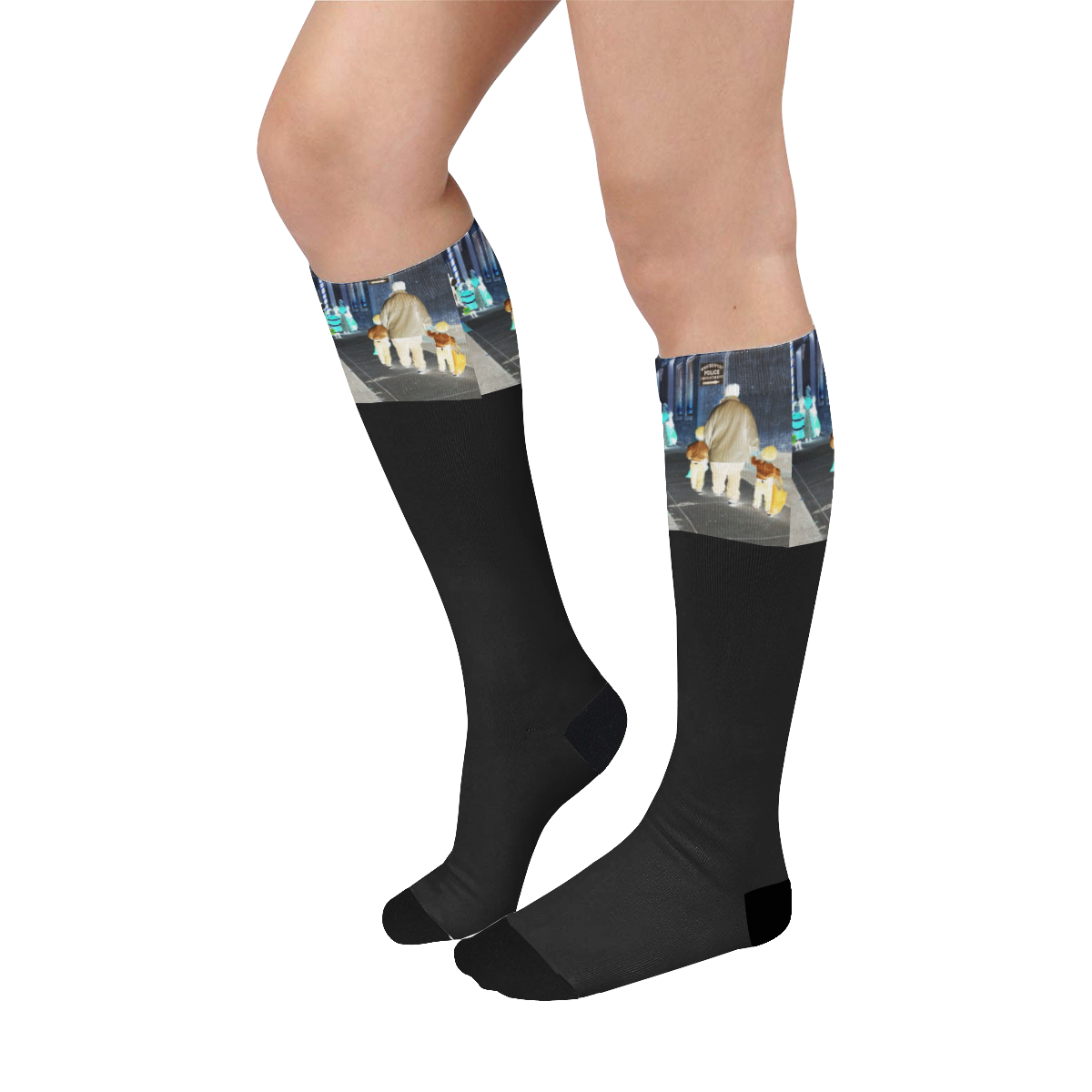 Ghosts roaming the street Over-The-Calf Socks