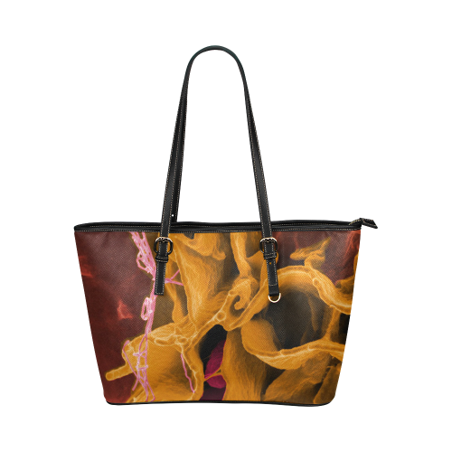 BACTERIA 3 Leather Tote Bag/Small (Model 1651)