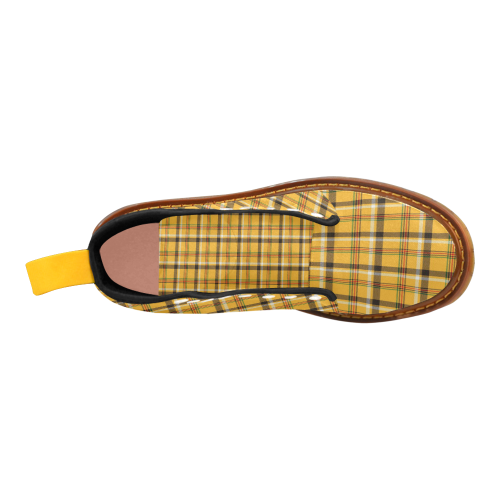 Yellow Tartan (Plaid) Martin Boots For Women Model 1203H