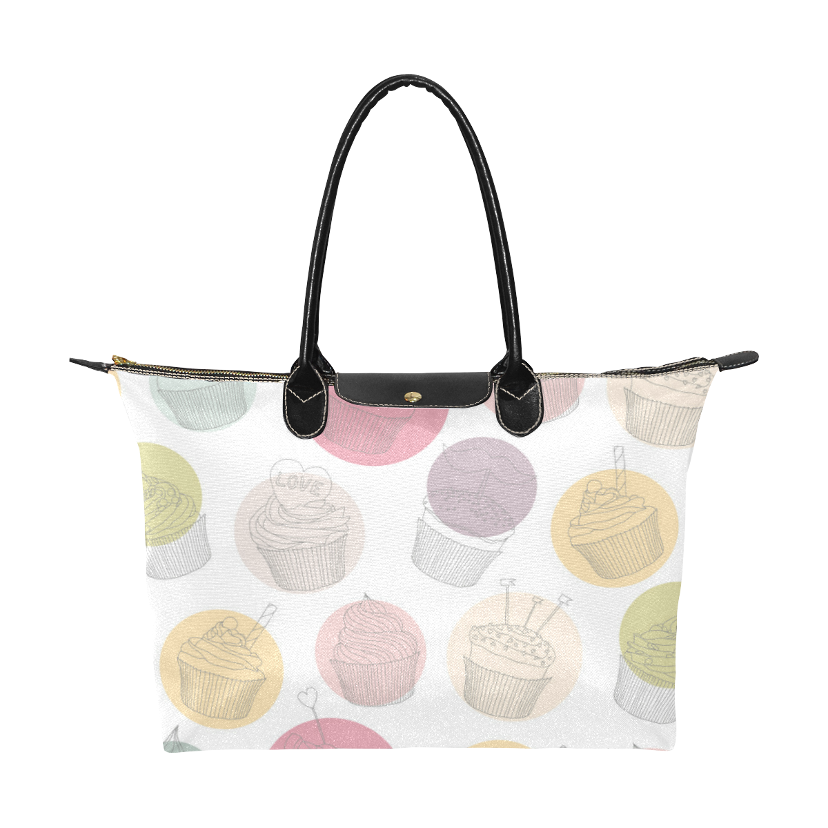 Colorful Cupcakes Single-Shoulder Lady Handbag (Model 1714)