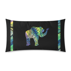 Patchwork Elephant Double Sided 20x36 Pillowcase Rectangle Pillow Case 20"x36"(Twin Sides)