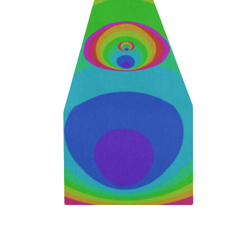 Psy rainbow oval Table Runner 16x72 inch