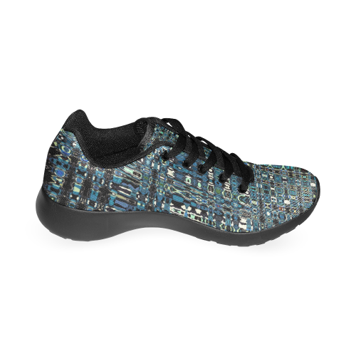 Blue Matrix Geometric Design Women’s Running Shoes (Model 020)