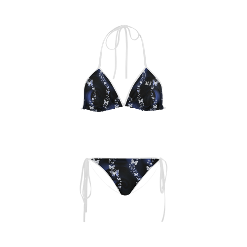 blue butterflies mon Custom Bikini Swimsuit