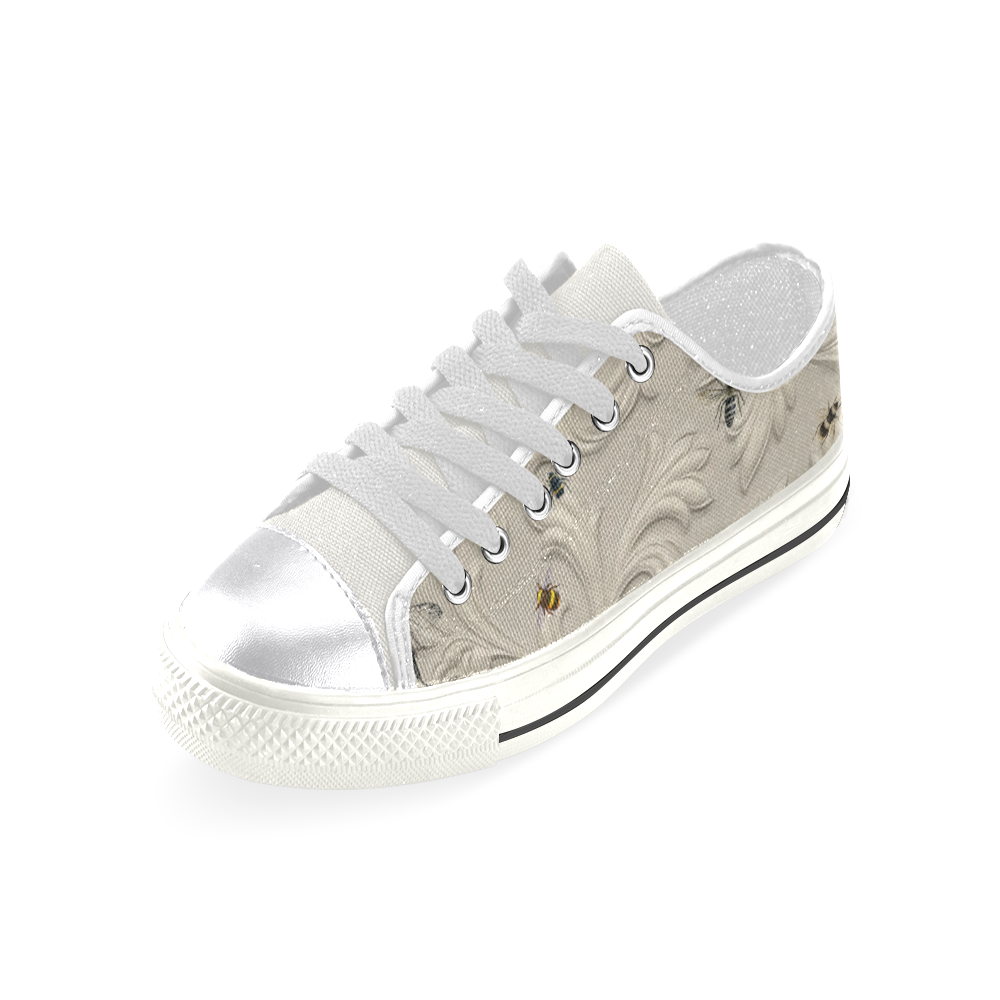 Embossed Bees Women's Classic Canvas Shoes (Model 018)