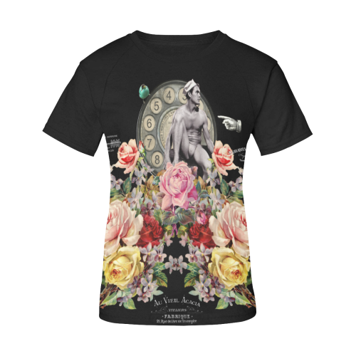 Nuit des Roses Revisted for Him Women's Raglan T-Shirt/Front Printing (Model T62)