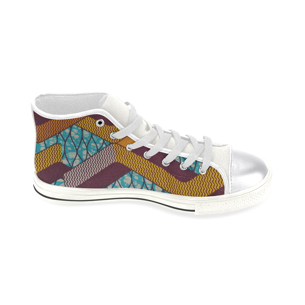 Basketball Top 6 Women's Classic High Top Canvas Shoes (Model 017)
